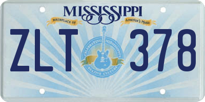 MS license plate ZLT378