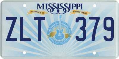 MS license plate ZLT379