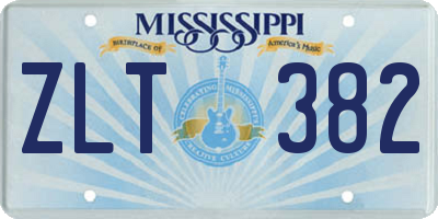 MS license plate ZLT382