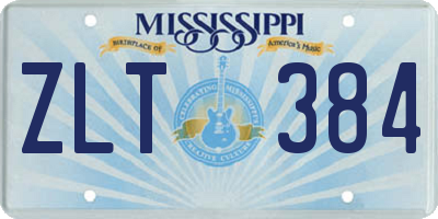 MS license plate ZLT384