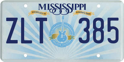 MS license plate ZLT385