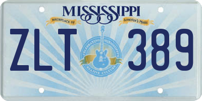 MS license plate ZLT389