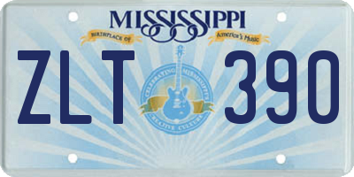 MS license plate ZLT390
