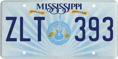 MS license plate ZLT393