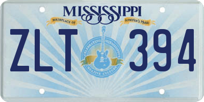 MS license plate ZLT394
