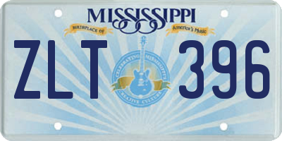 MS license plate ZLT396