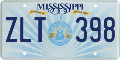 MS license plate ZLT398