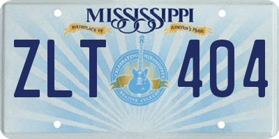 MS license plate ZLT404