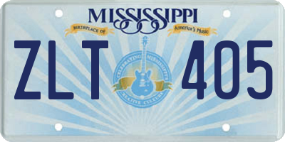 MS license plate ZLT405