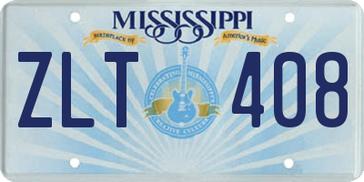 MS license plate ZLT408