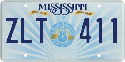 MS license plate ZLT411