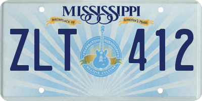 MS license plate ZLT412