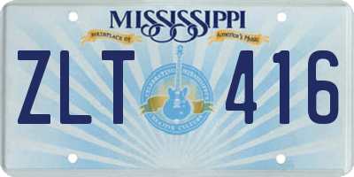 MS license plate ZLT416
