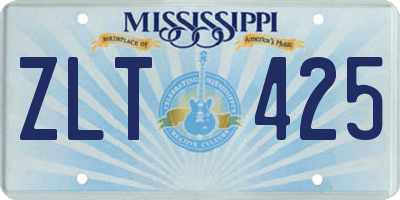 MS license plate ZLT425