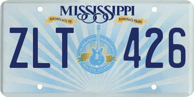 MS license plate ZLT426
