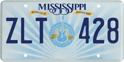 MS license plate ZLT428