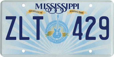 MS license plate ZLT429