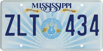 MS license plate ZLT434
