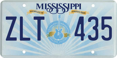 MS license plate ZLT435