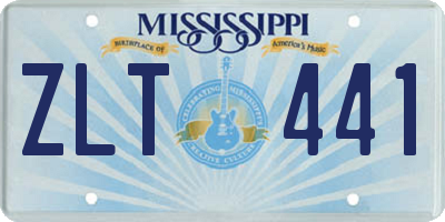 MS license plate ZLT441