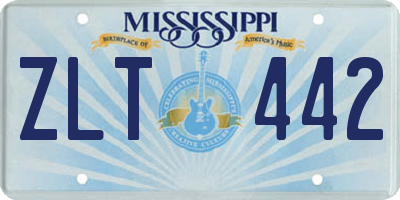 MS license plate ZLT442