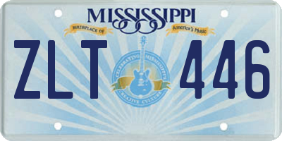 MS license plate ZLT446