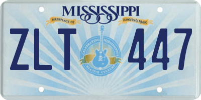 MS license plate ZLT447