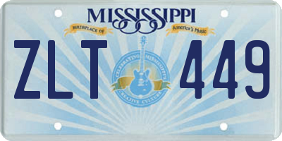 MS license plate ZLT449