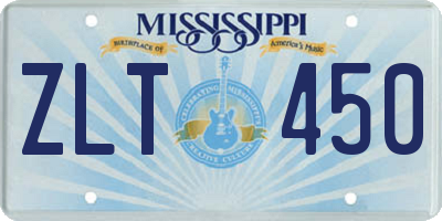 MS license plate ZLT450