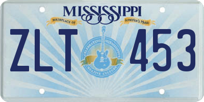 MS license plate ZLT453