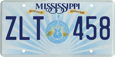 MS license plate ZLT458