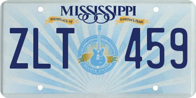 MS license plate ZLT459