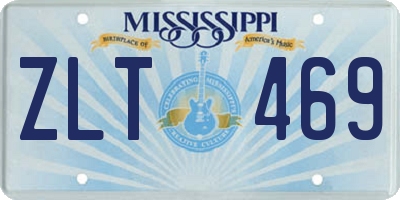 MS license plate ZLT469