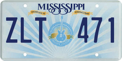 MS license plate ZLT471