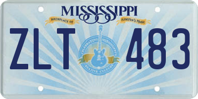 MS license plate ZLT483