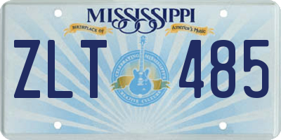 MS license plate ZLT485