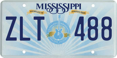 MS license plate ZLT488