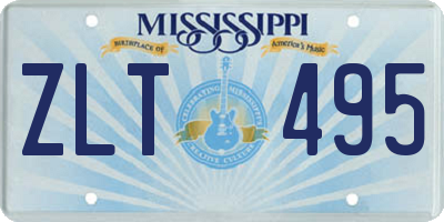 MS license plate ZLT495