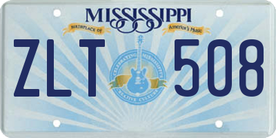 MS license plate ZLT508