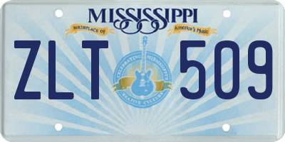 MS license plate ZLT509