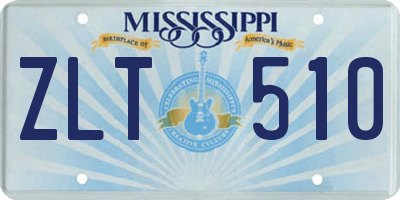 MS license plate ZLT510