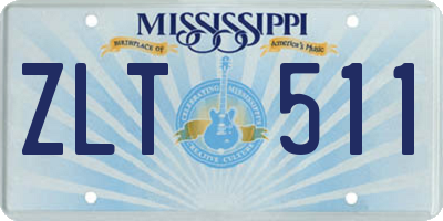 MS license plate ZLT511