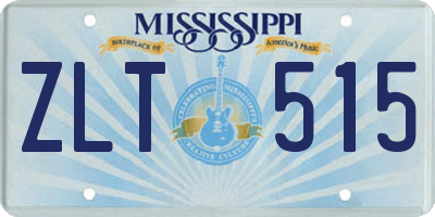 MS license plate ZLT515