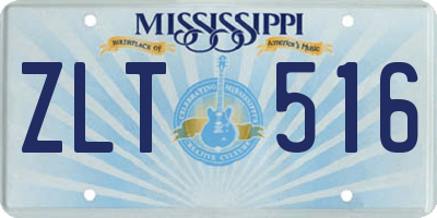 MS license plate ZLT516