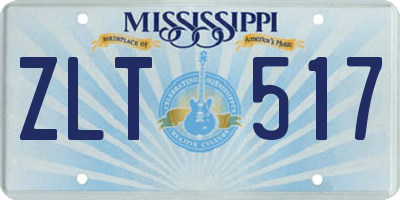 MS license plate ZLT517