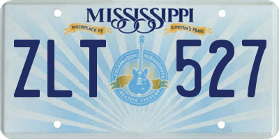 MS license plate ZLT527