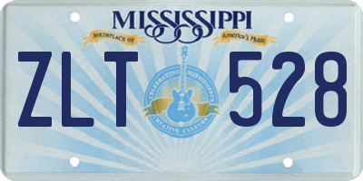 MS license plate ZLT528