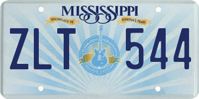 MS license plate ZLT544
