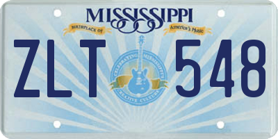 MS license plate ZLT548