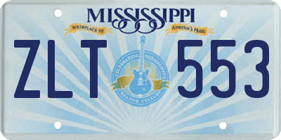 MS license plate ZLT553
